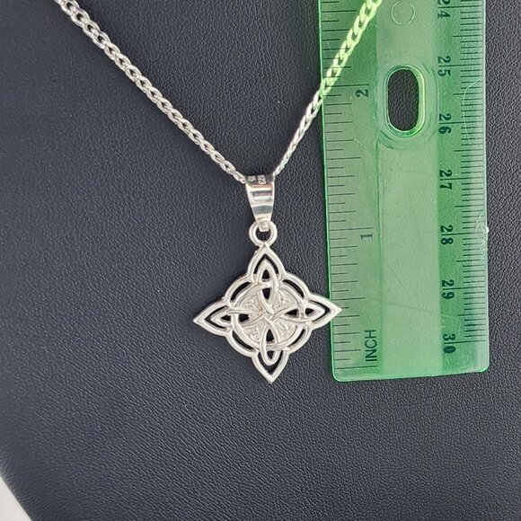New Sterling Silver 925 Witch’s Knot Necklace – Wiccan Pagan Protection Amulet - Picture 6 of 7
